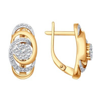 Серьги из золота с бриллиантами 12356