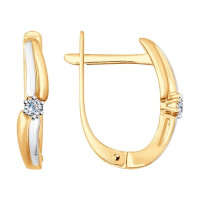 Серьги из золота с бриллиантами 10076