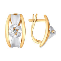 Серьги из золота с бриллиантами 9090