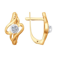 Серьги из золота с бриллиантами 9076