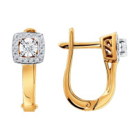 Серьги из золота с бриллиантами 11637