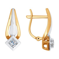 Серьги из золота с бриллиантами 8414 — Искусное сияние ночной звезды