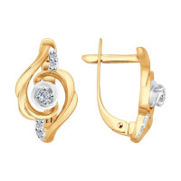 Серьги из золота с бриллиантами 8827