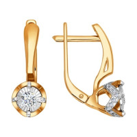 Серьги из золота с бриллиантами 4494