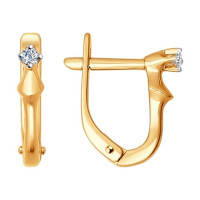 Сияющие золотые серьги с бриллиантами для особых моментов 4293