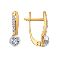 Сияние роскоши: золотые серьги с бриллиантами 4214