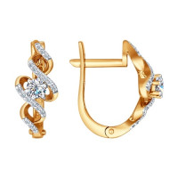 Серьги из золота с бриллиантами 12611