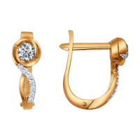 Серьги из золота с бриллиантами 12551