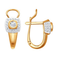 Серьги из золота с бриллиантами 18347