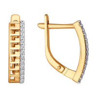 Серьги из золота с фианитами «Сияние вечности» 18479