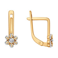 Серьги из золота с фианитами 18464