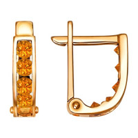 Серьги из золота с фианитами 18455 — Звёздное сияние