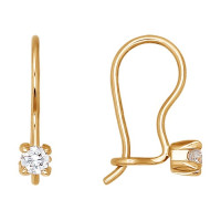 Серьги из золота с фианитами 18425 — Золотая симфония света