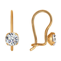 Серьги из золота с фианитами 18340