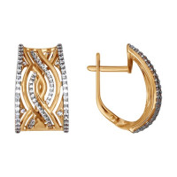 Серьги из золота с фианитами 18327