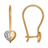 Серьги из золота с фианитами 18323