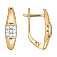 Серьги из золота с фианитами 18315 Искрящиеся мгновения света