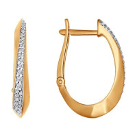 Серьги из золота с фианитами 18312 