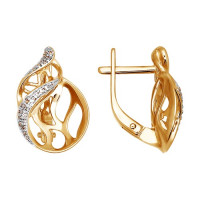 Серьги из золота с фианитами 18309