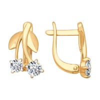 Серьги из золота с фианитами 18139 - Искрящаяся Elegance