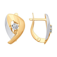 Серьги из золота с фианитами 18130