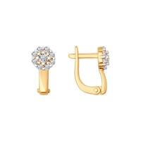 Серьги из золота с фианитами 18109