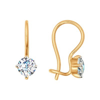 Серьги из золота с фианитами 18074