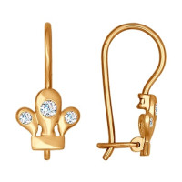 Серьги из золота с фианитами 18019