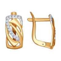 Серьги из золота с фианитами 18013 Вечернее Очарование