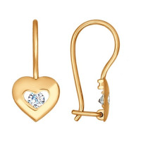 Серьги из золота с фианитами 17986