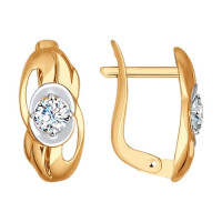 Серьги из золота с фианитами 17952