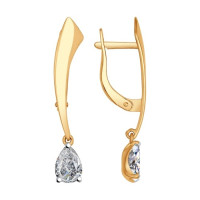 Серьги из золота с фианитами Сияние ночных звёзд 17704