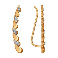 Серьги из золота с фианитами 17326