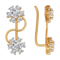Серьги из золота с фианитами 17312