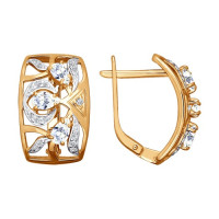Серьги из золота с фианитами 12733 — Звездное Сияние