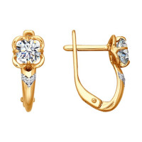 Серьги из золота с фианитами 10591