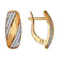 Серьги из золота с фианитами 10571
