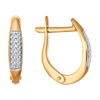 Серьги из золота с фианитами 10563