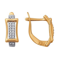 Серьги из золота с фианитами 9516