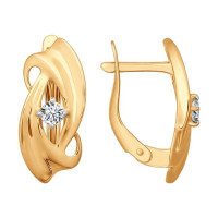 Серьги из золота с фианитами 9141