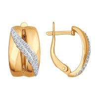 Серьги из золота с фианитами 8856
