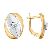 Серьги из золота с фианитами 8721