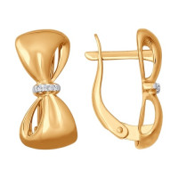 Серьги из золота с фианитами 8684
