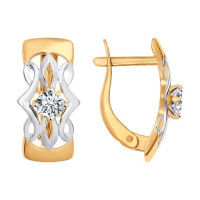 Серьги из золота с фианитами 8459 
