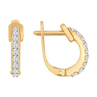 Серьги из золота с фианитами 7808