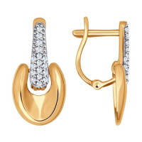 Серьги из золота с фианитами 7520