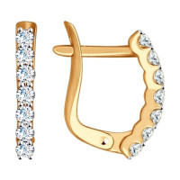 Серьги из золота с фианитами 6925 Вечерний Блеск