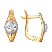 Серьги из золота с фианитами 6642
