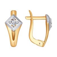 Серьги из золота с фианитами «Сияние роскоши» 6640