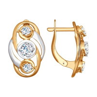 Серьги из золота с фианитами 6615